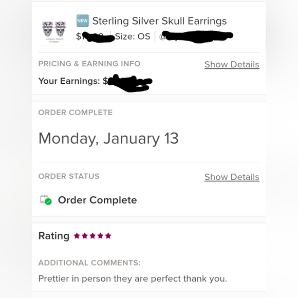 🆕 Sterling Silver Skull Earrings - Picture 10 of 10